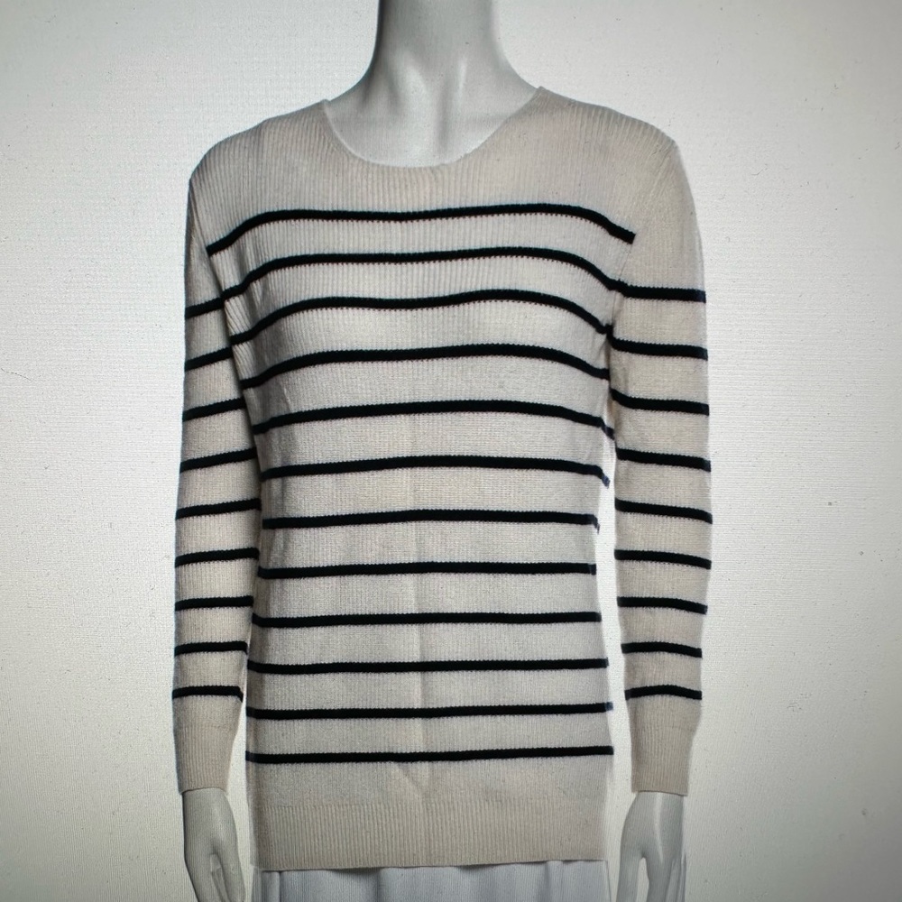 The row stripe cashmere sweater size small